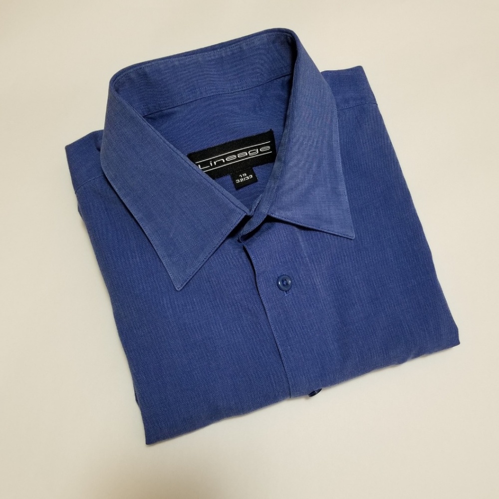 Lineage Blue Long Sleeve Dress Shirt